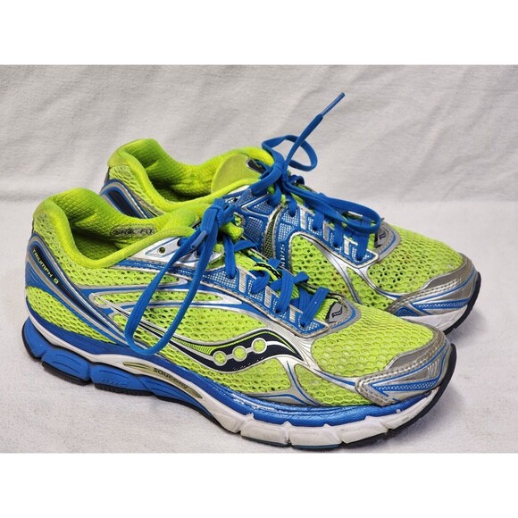 Women’s Saucony Triumph 9 Power Grid runners green blue size 8.5 - Picture 2 of 13